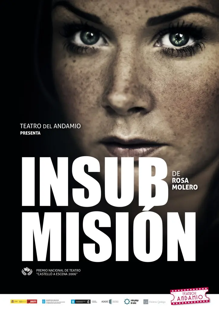 Cartel de la obra Insumisión de Rosa Molero – Teatro del Andamio